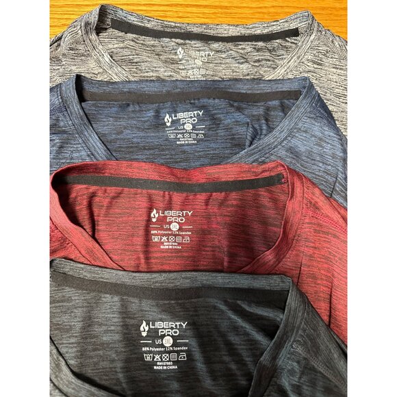 Liberty Pro Lot of 4 Moisture-Wicking T-Shirt Short Sleeve Crew Neck Size 3XL - Picture 9 of 12